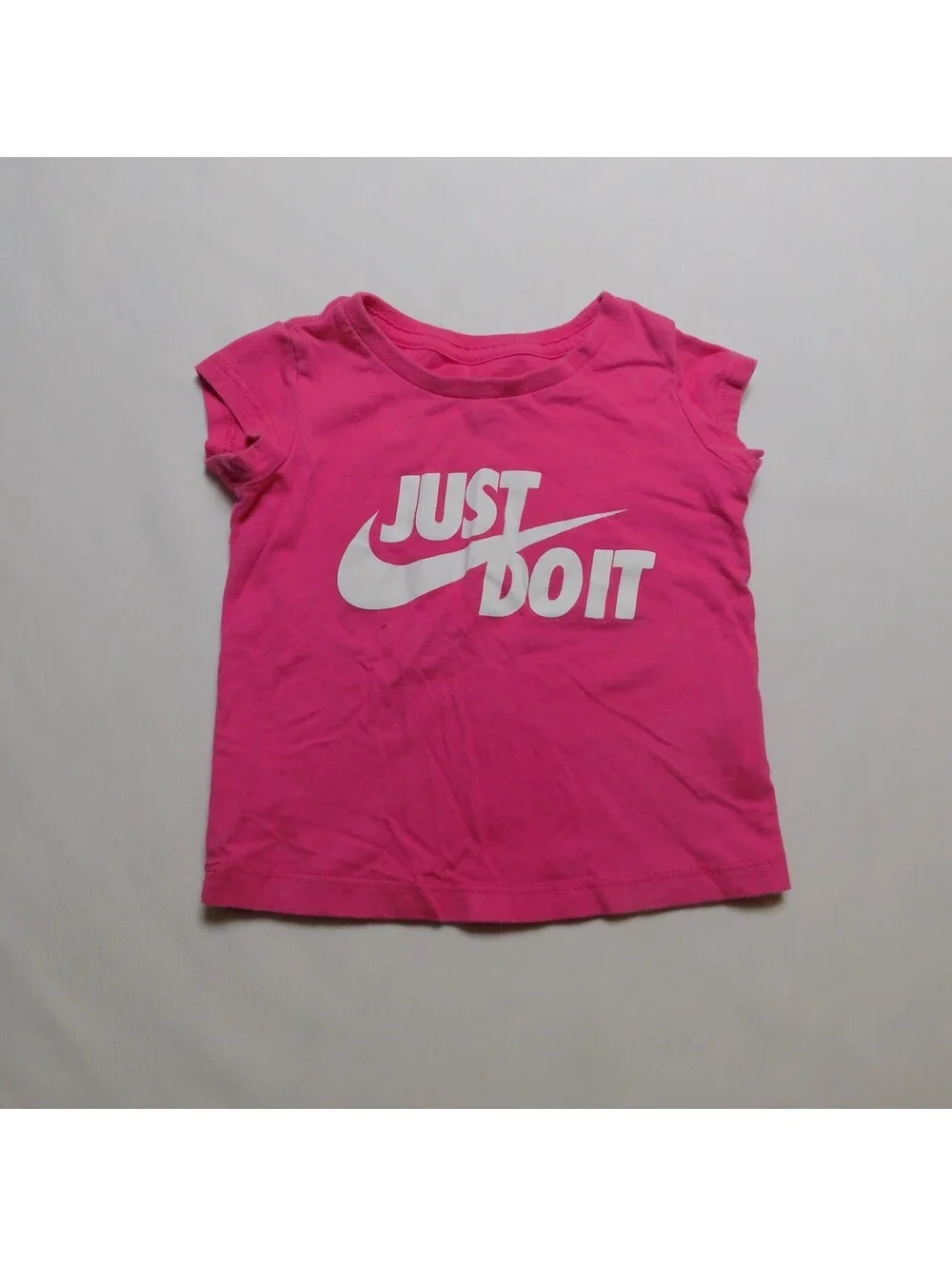 Nike Toddler Girls T Shirt Size 2T Hot Pink Just Do It Swoosh Graphic Short Slee